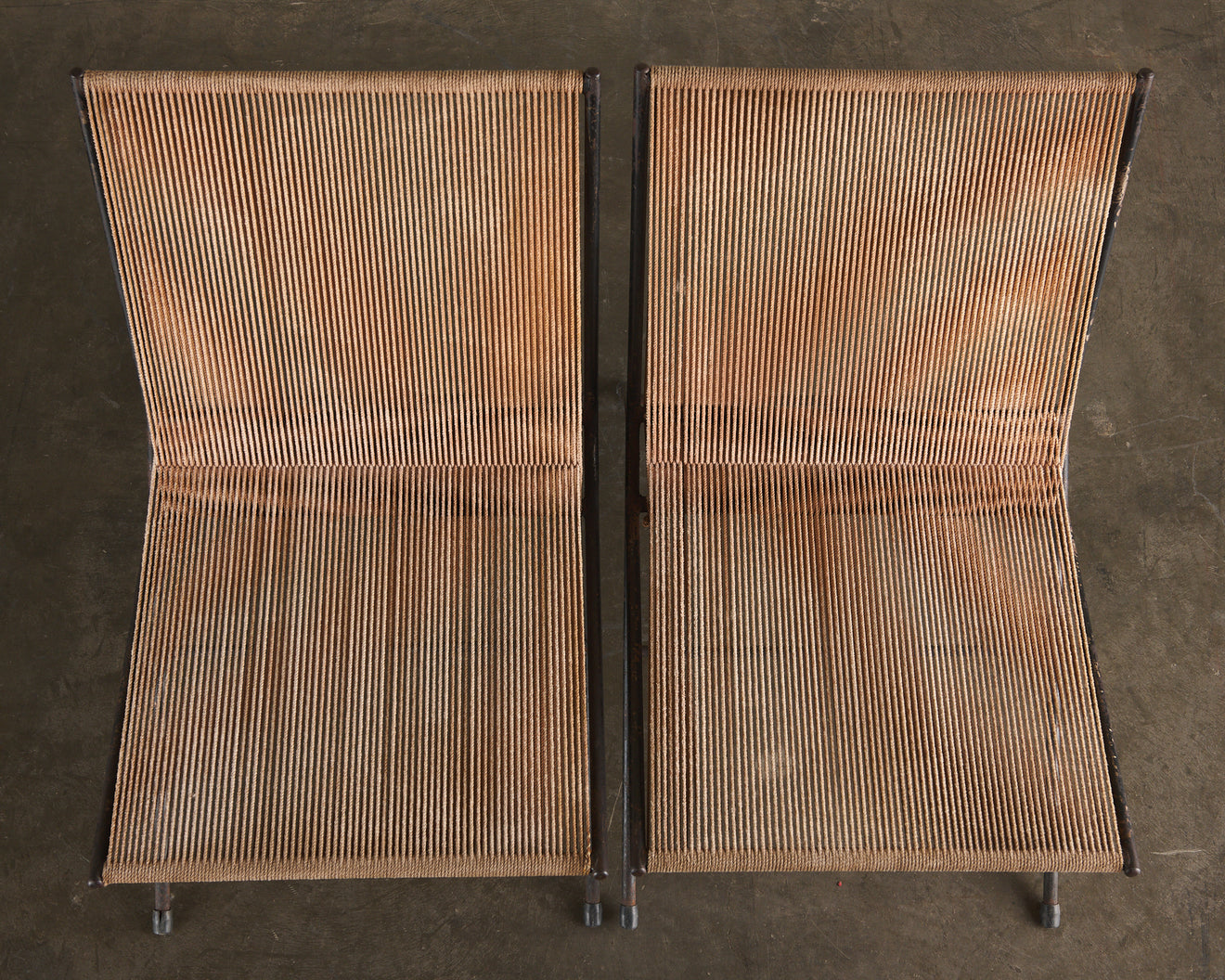 PAIR OF ALLAN GOULD STRING CHAIRS